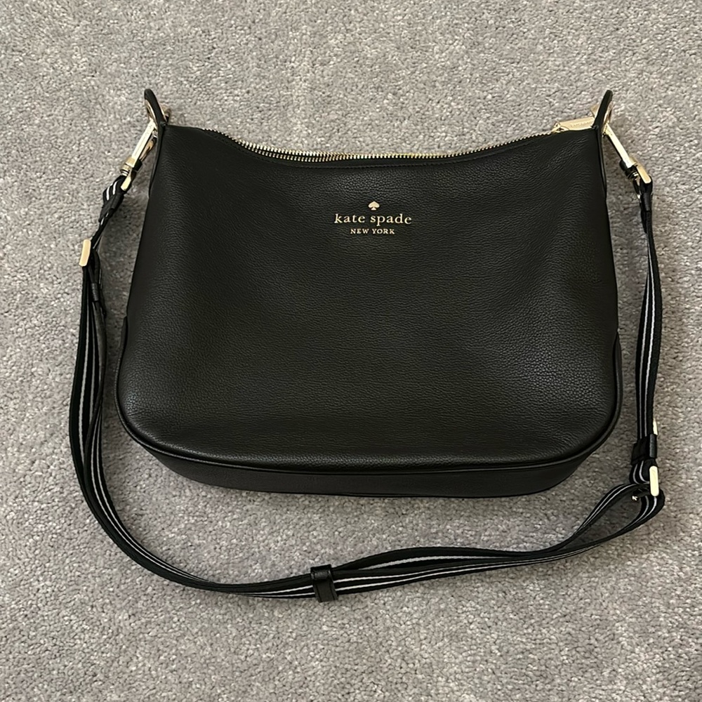 Kate Spade ROSIE BLACK  Pebbled Leather  Crossbody Bag